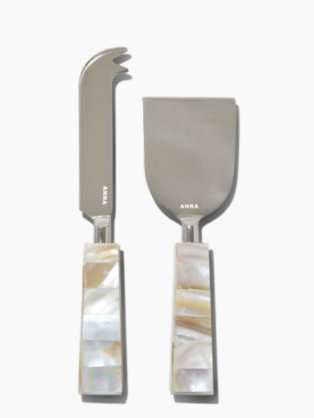 ANNA Iridescent Mother-of-Pearl Handle Cheese Knife Set
